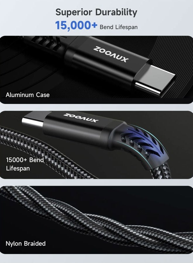 ZOOAUX USB C to 3.5mm Headphone and Charger Adapter,2 in 1 USB C to Aux Audio Jack with PD 60W Fast Charging Dongle Cable Cord for Galaxy S23/S22/S21/S20 Ultra, iPad Pro,Pixel(Black) - Image 5