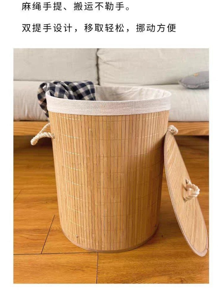 Bamboo Wood Organizer with Cotton Inner Bag - Style and Functionality Combined T