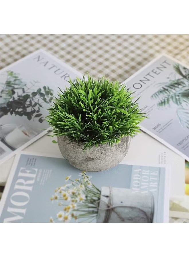 Bukela Mini Artificial Plants Set,2 Pcs Small Fake Plants for Office Kitchen Bathroom Bedroom Mantle Shelf Living Room,Faux Plants in Pots Modern Farmhouse Plants Home Decor - Image 5