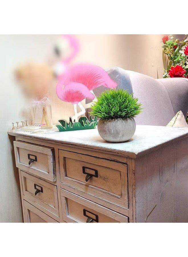 Bukela Mini Artificial Plants Set,2 Pcs Small Fake Plants for Office Kitchen Bathroom Bedroom Mantle Shelf Living Room,Faux Plants in Pots Modern Farmhouse Plants Home Decor - Image 3