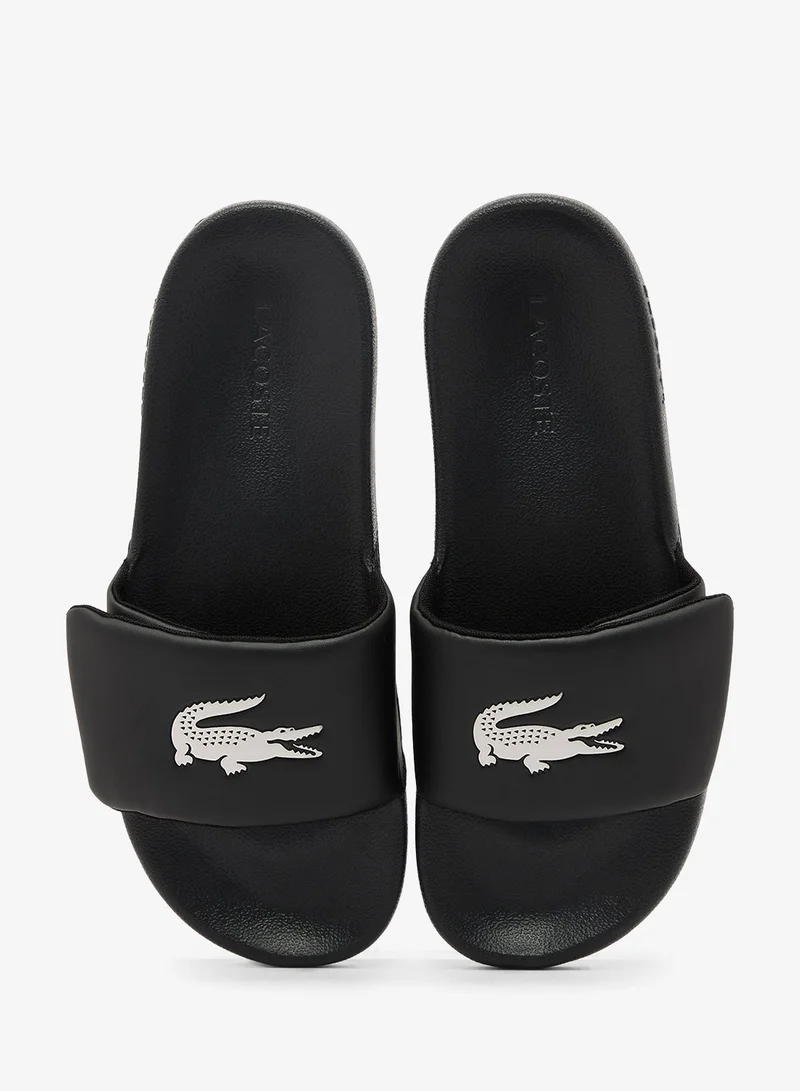 Lacoste BLK/WHT Serve Slides 0.0 Strap for Men | Best Price UAE