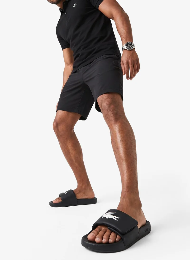 Lacoste BLK/WHT Serve Slides 0.0 Strap for Men | Best Price UAE