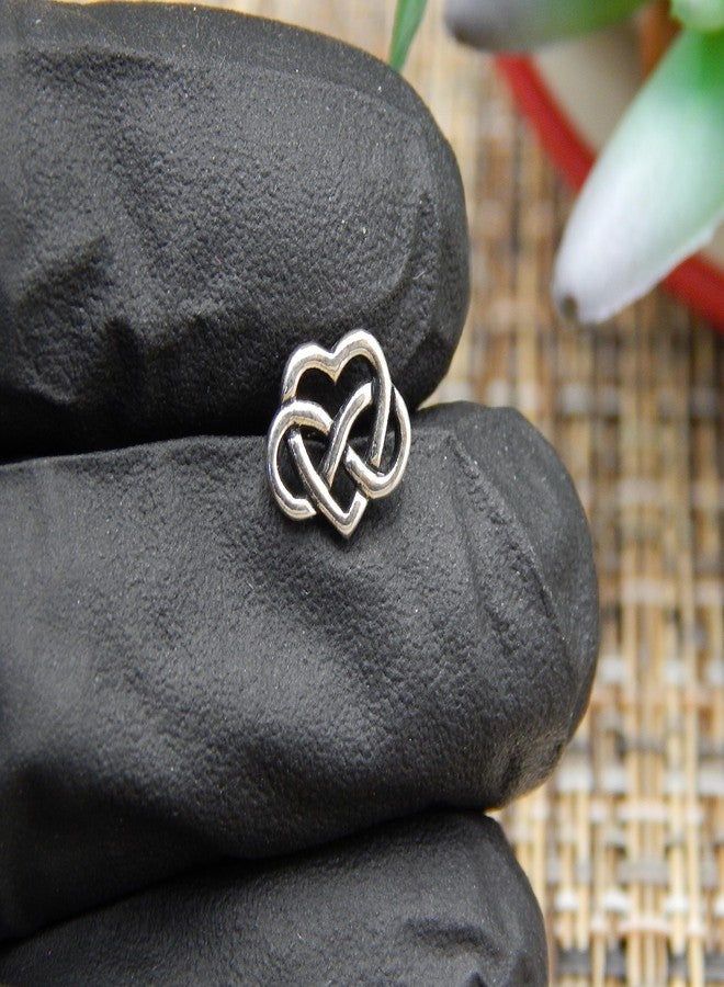 آيسروز أقراط مرصعة بعقدة سلتيك على شكل قلب لانهائي من الفضة الإسترليني عيار 925 من آيسيروز (خالية من النيكل) 31603 - Image 3