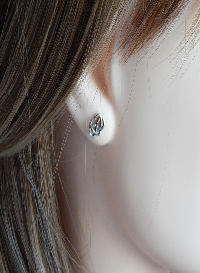 آيسروز أقراط مرصعة بعقدة سلتيك على شكل قلب لانهائي من الفضة الإسترليني عيار 925 من آيسيروز (خالية من النيكل) 31603 - Image 4