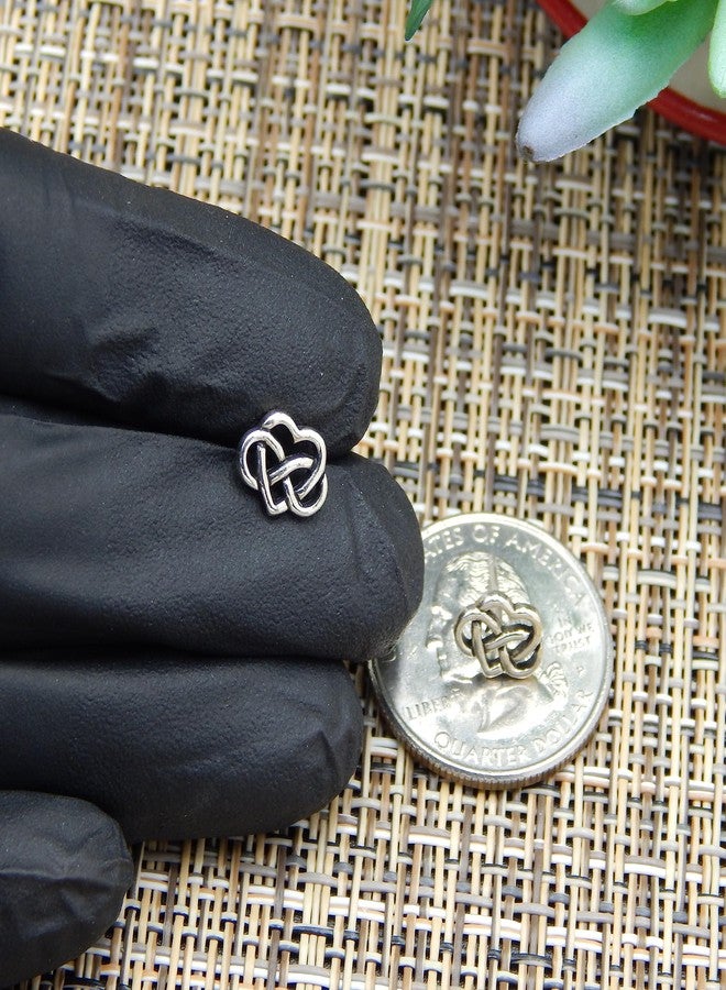 آيسروز أقراط مرصعة بعقدة سلتيك على شكل قلب لانهائي من الفضة الإسترليني عيار 925 من آيسيروز (خالية من النيكل) 31603 - Image 2