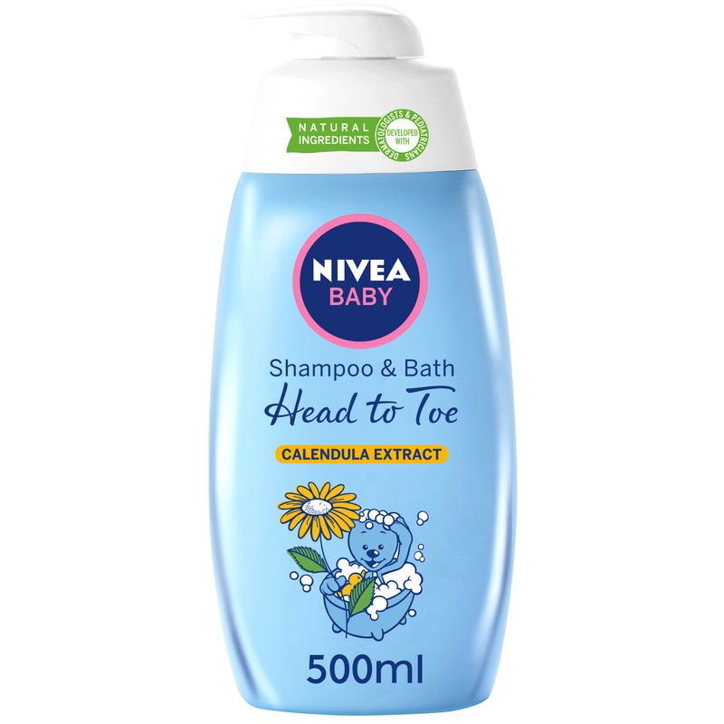 Nivea Baby Head To Toe Shampoo & Bath Calendula Extract 500ml