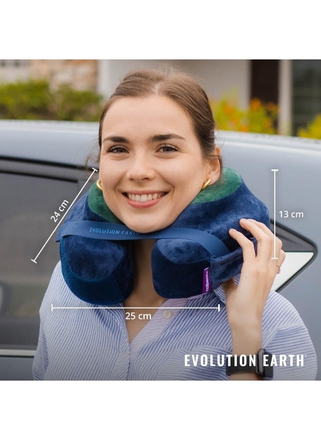 Cabeau - Evolution Earth Pillow - Eco-Friendly Memory Foam Neck Pillow with Chin & Neck Support - Terra Green - Image 1
