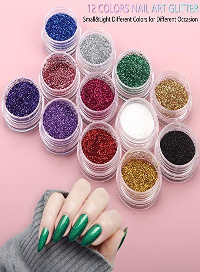 Deciniee Ctice Hand For Acrylic Nail Kit Fake Nail Mannequin Hand For Nails Practicing Nail Training Finger With Acrylic Nail Kit Powder Nail Art Tools Professional Nail Starter Set - Image 2