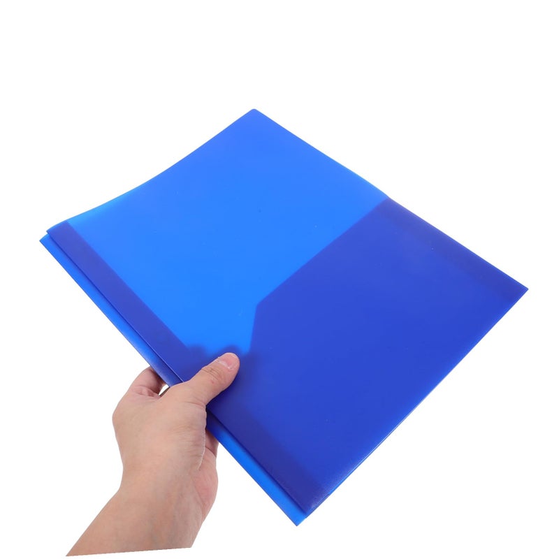 Blue D Ring File Folder Organizer with Binder Mechanism for Office School Document Storage - Image 4