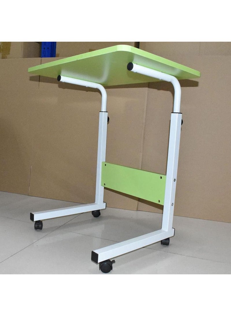 Generic Bed Sofa Side Table With Wheels Height Adjustable Small Home Office Desk For Small Spaces, Tv Tray Bedside End Laptop Table For Living Room Bedrooms Portable School Student Study Writing Desk  - Image 4