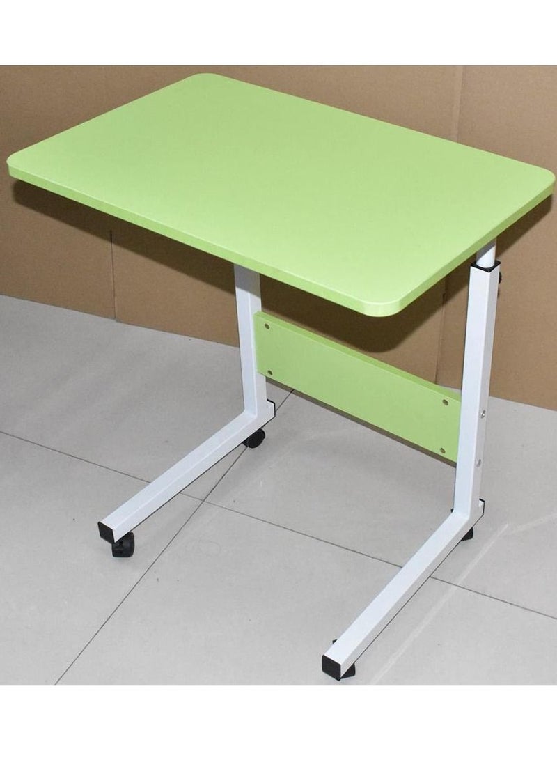 Generic Bed Sofa Side Table With Wheels Height Adjustable Small Home Office Desk For Small Spaces, Tv Tray Bedside End Laptop Table For Living Room Bedrooms Portable School Student Study Writing Desk  - Image 2