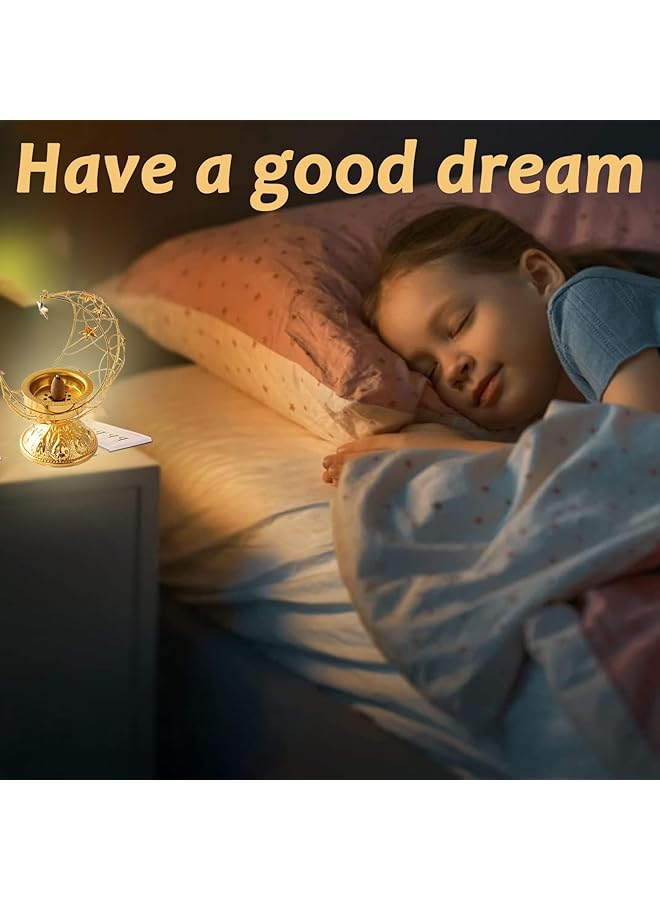 erorex Metal Candle Holder Moon Shaped Eid Decor Ramadan Incense Holder 2 In 1 Eid Mubarak Table Decorations Candle Stand Centerpieces For Tabletop Dining Room Decors - Image 5