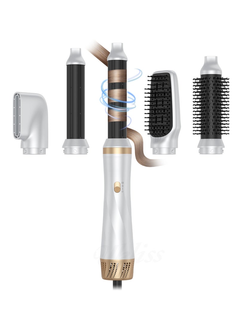 عام مشط هواء حار 5 في 1 ذو أدوات متعددة الوظائف، فهو يمكن استخدامه سواء للجفاف الشعر أو لجعل الشعر مستقيم أو ملتف. مزود بسواق بريطاني. - Image 4