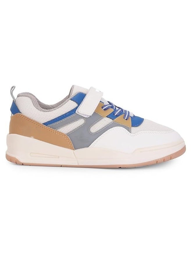 Liberty Leap7x ENVY-5VE Kids Casual Sneakers with Velcro and Laces - White | Suitable for Walking, Travel | Comfortable Velcro Casual Shoes | Lightweight Stylish Fashion Footwear for Boys - Image 3