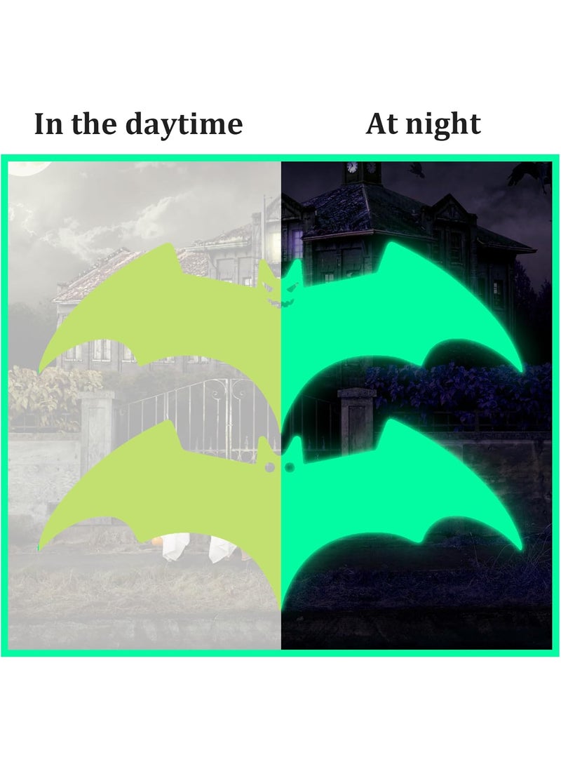 NICEMOVIC NICEMOVIC Glow in The Dark Wall Decor 30pcs Luminous Bat Wall Stickers Halloween Decor for Kids Bedroom  Wall  - Image 3