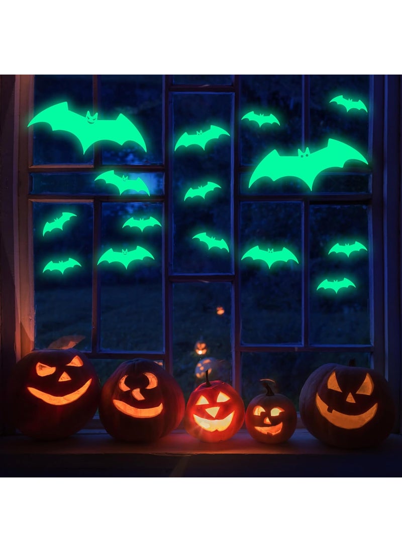 NICEMOVIC NICEMOVIC Glow in The Dark Wall Decor 30pcs Luminous Bat Wall Stickers Halloween Decor for Kids Bedroom  Wall  - Image 4