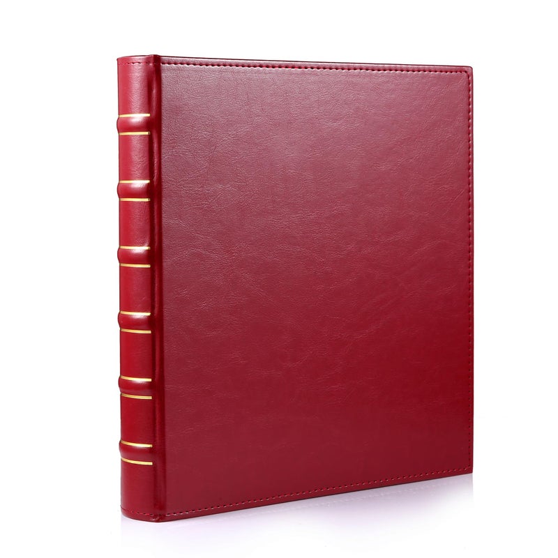 WOT I Deluxe Trading Card Binder 540 Pockets Collectible Card Binder Sleeves Refillable Leather 3 Ring Binder with Double Sided Pockets for Holding Cherished Cards Red - Image 2