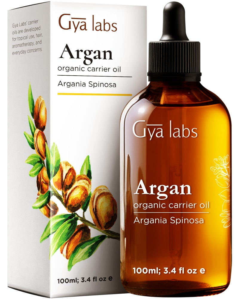 Gya Labs Argan Hair Revival Oil - 3.4 Fl Oz - Non-Greasy Formula for Thickening & Strengthening - Repairs Damaged Hair, Split Ends & Dry Scalp - Image 1