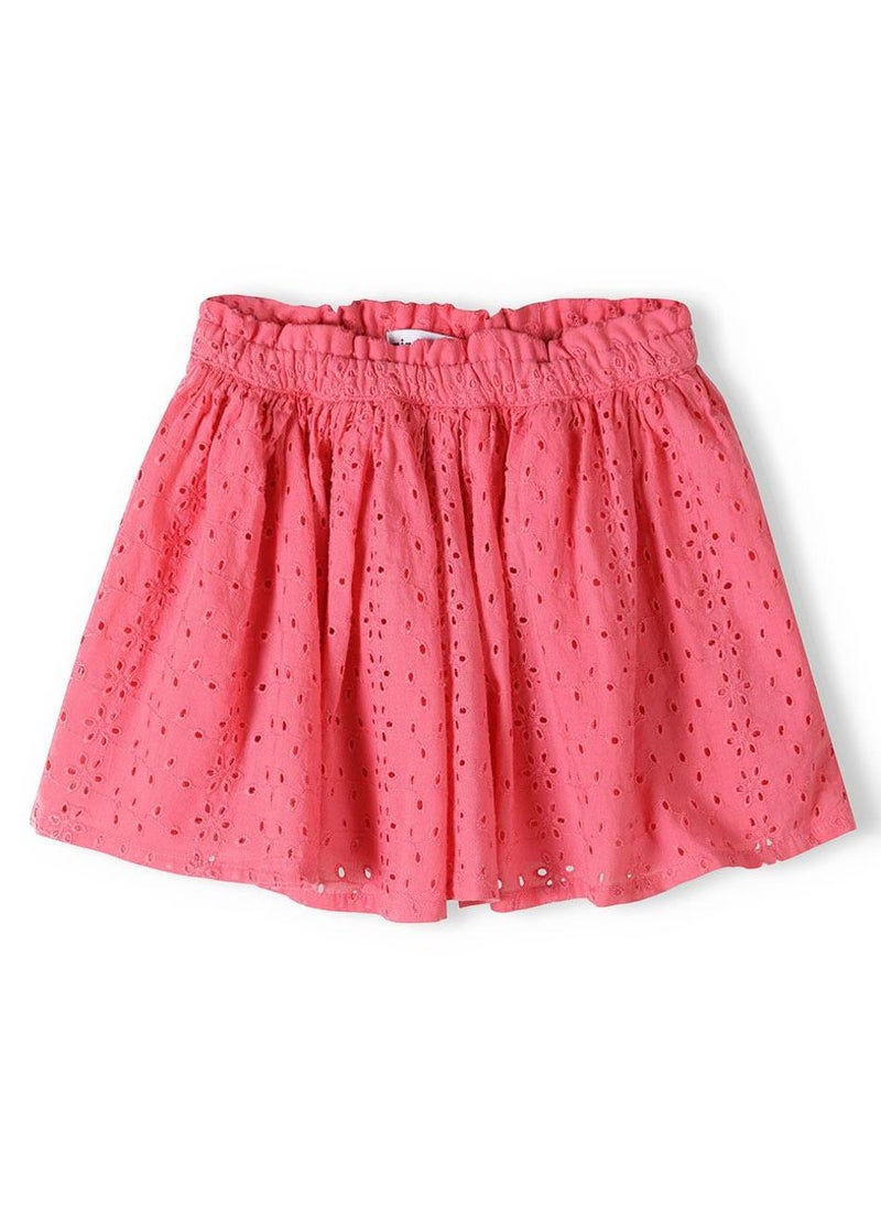 MINOTI Girls Skirt with Elastic Waist and Embroidered Detail - Image 2