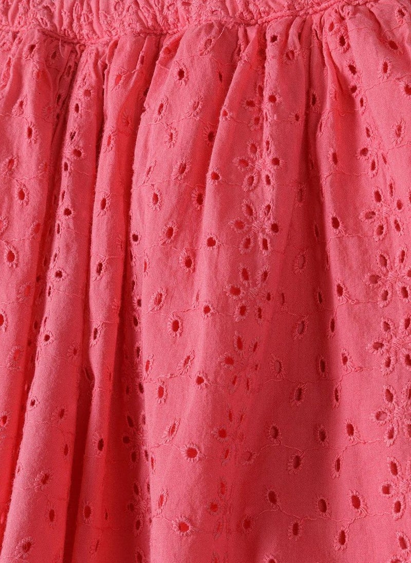 MINOTI Girls Skirt with Elastic Waist and Embroidered Detail - Image 4