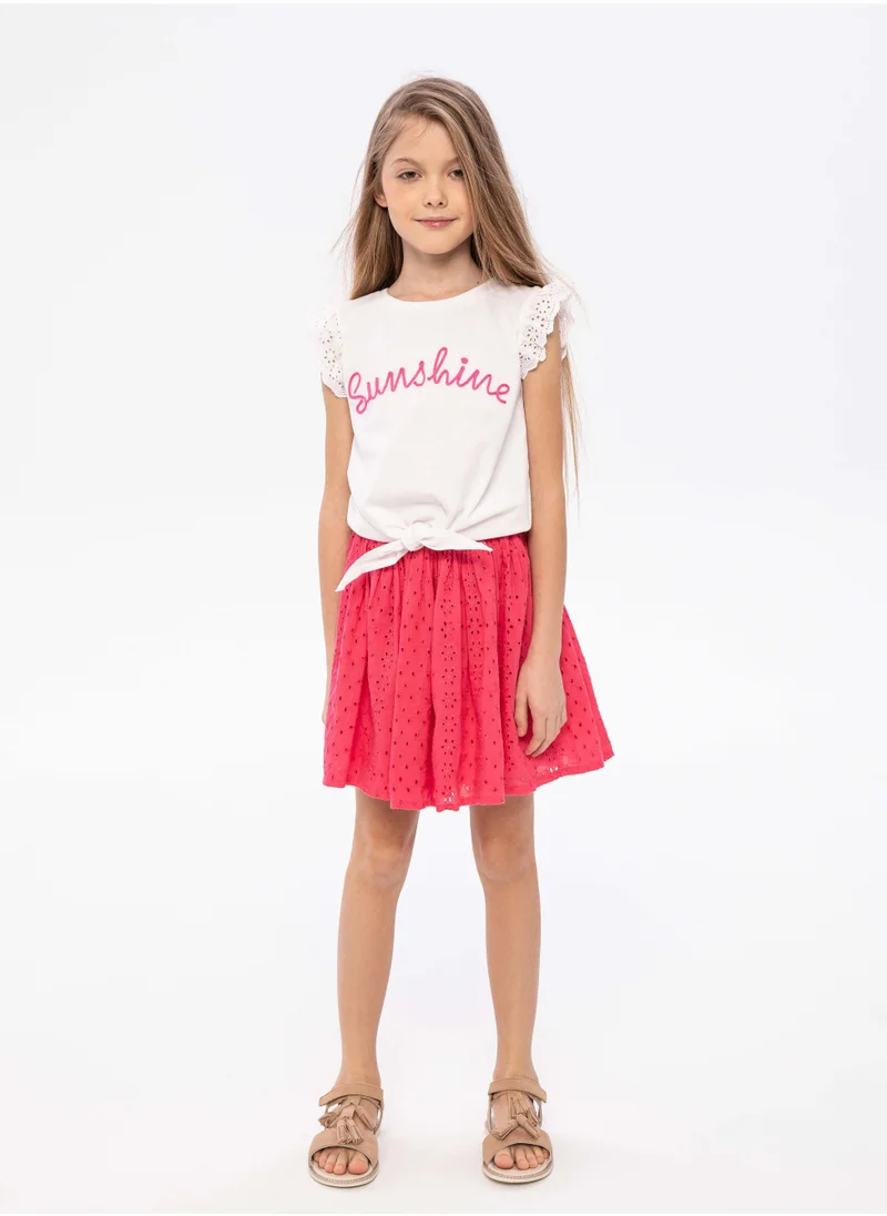 MINOTI Kids Broderie Anglaise Skirt