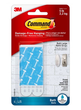 Command Bath Large Water-Resistant Adhesive Refill Strips, 4-Large Strips, Re-Hang Large Bath Hooks or Caddies - pzsku/Z10DC6A05C9E0DC15619BZ/45/_/1731078077/6af487df-0c71-488e-b579-dc76453b2f8b