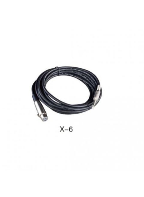 كابل ميكروفون 5 متر أسود X-6
