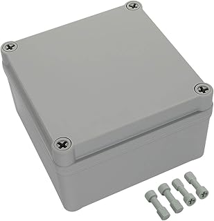 LeMotech Waterproof Dustproof IP67 Junction Box DIY Case Enclosure Gray 4.9 x 4.9 x 3 inch (125 x 125 x 75 mm) - Image 1