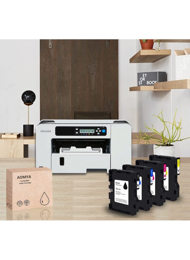 Aomya 4 Pack GC41 Sublimation Ink Cartridge Heat Transfer Compatible for Ricoh GC41 for Ricoh IPSiO SG3100 SG2100 SG2100L SG2010L Aficio SG3110DNW SG2100N SG3100SNW SG2100 SG3110DN SG2010 - Image 4