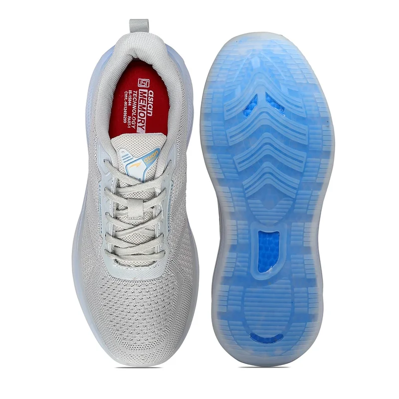 Asian Light Grey Running Shoes for Men and Boys