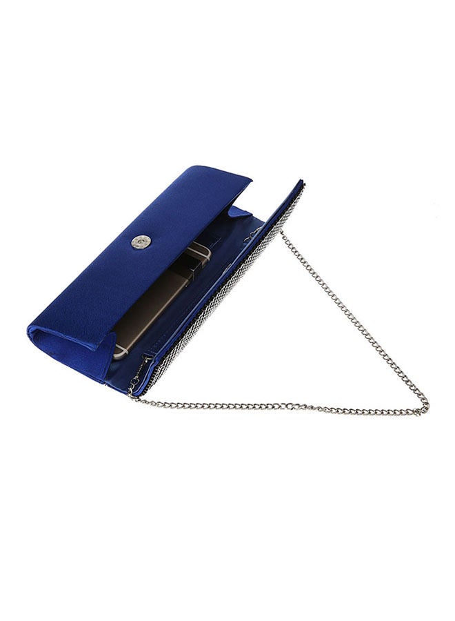 NIBEMINENT Chain Decor Party Clutch Blue - Image 3