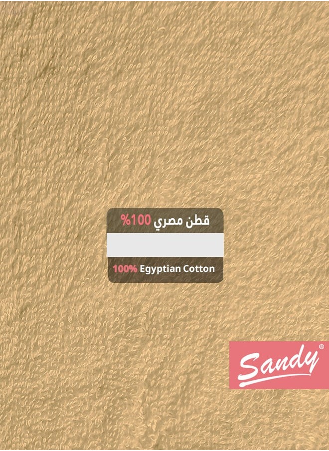 ساندي ساندي منشفة شعر فاخرة بجودة الفنادق مصنوعة من القطن بنسبة 100% مصنوعة في مصر - 600 غرام لكل متر مربع، ناعمة وسريعة الجفاف وعالية الامتصاص (4 قطع - 50 × 90 سم) - بيج ذهبي  - Image 4