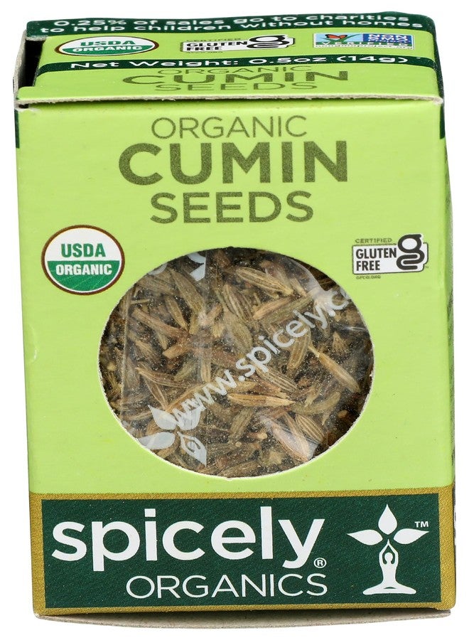 SPICELY Organic Whole Cumin Seeds, 0.5 OZ - Image 1