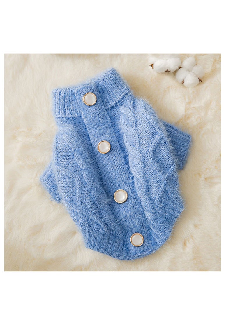 Dog Sweater, Pet Clothes, Imitation Mink Velvet Jumper, Puppy Cat Warm Knit Sweatshirts for Doggy Chihuahua Cute Small Medium Breed Pets (M)  - Image 3