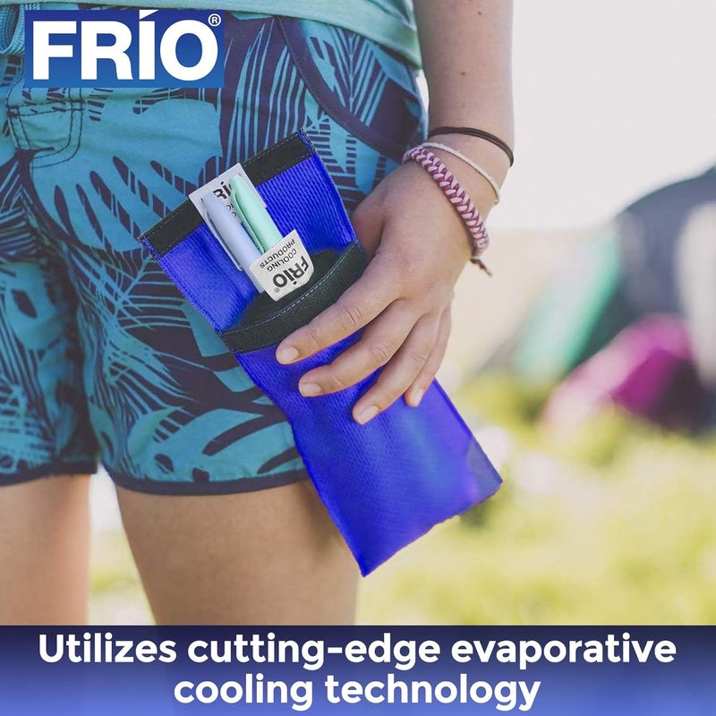 Frio Duo Cooling Wallet - Insulin Cooler Travel Case, No Ice Required, Light & Compact Refrigerated Insulin & Medicine Travel Case, Keep Medicine Cool While Traveling for More Than 45 Hours, Blue - Image 1
