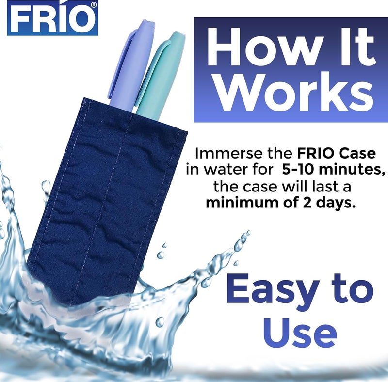 Frio Duo Cooling Wallet - Insulin Cooler Travel Case, No Ice Required, Light & Compact Refrigerated Insulin & Medicine Travel Case, Keep Medicine Cool While Traveling for More Than 45 Hours, Blue - Image 4