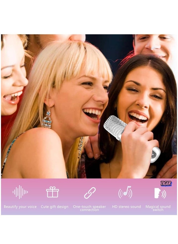 TIGER Karaoke Machine with 2 Wireless Microphones – Portable Bluetooth Karaoke Speaker PA System with Echo & Vocal Cut – Supports TF, AUX-in, USB Flash Disk for Indoor & Outdoor Parties – Perfect for Family Party Singing - Image 2