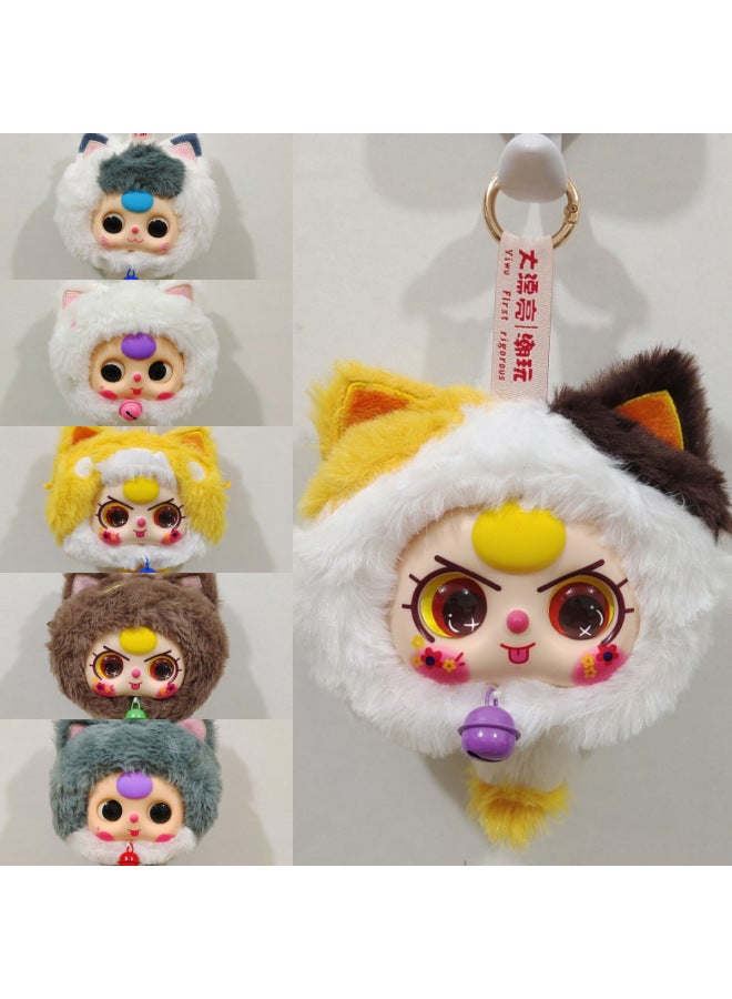 Baby Three-year-old Lucky Cat Pendant Plush Blind Box Rabbit Lily Town 12 Zodiac Cross-border-Specifications:Lucky Cat Pendant-Color:1 Blind Box - Image 1