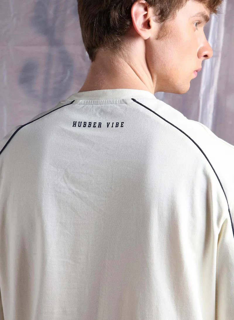 Hubberholme Men Typography Streetletics Printed Round Neck Cotton Relaxed Fit T-shirt