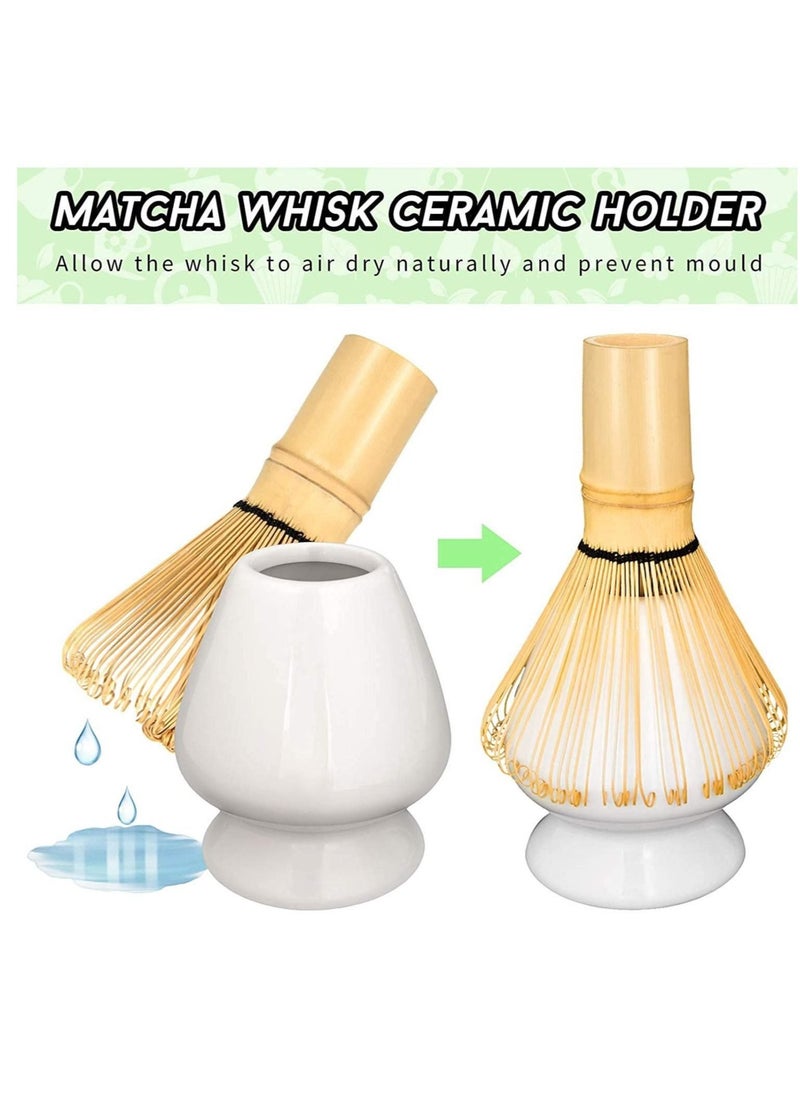 Captaintech Japanese Tea Set, Traditional Matcha Tool Set, Matcha Ceremony Accessories, Matcha Blender, Blender, Tea Spoon (3 Piece Set, White)  - Image 4
