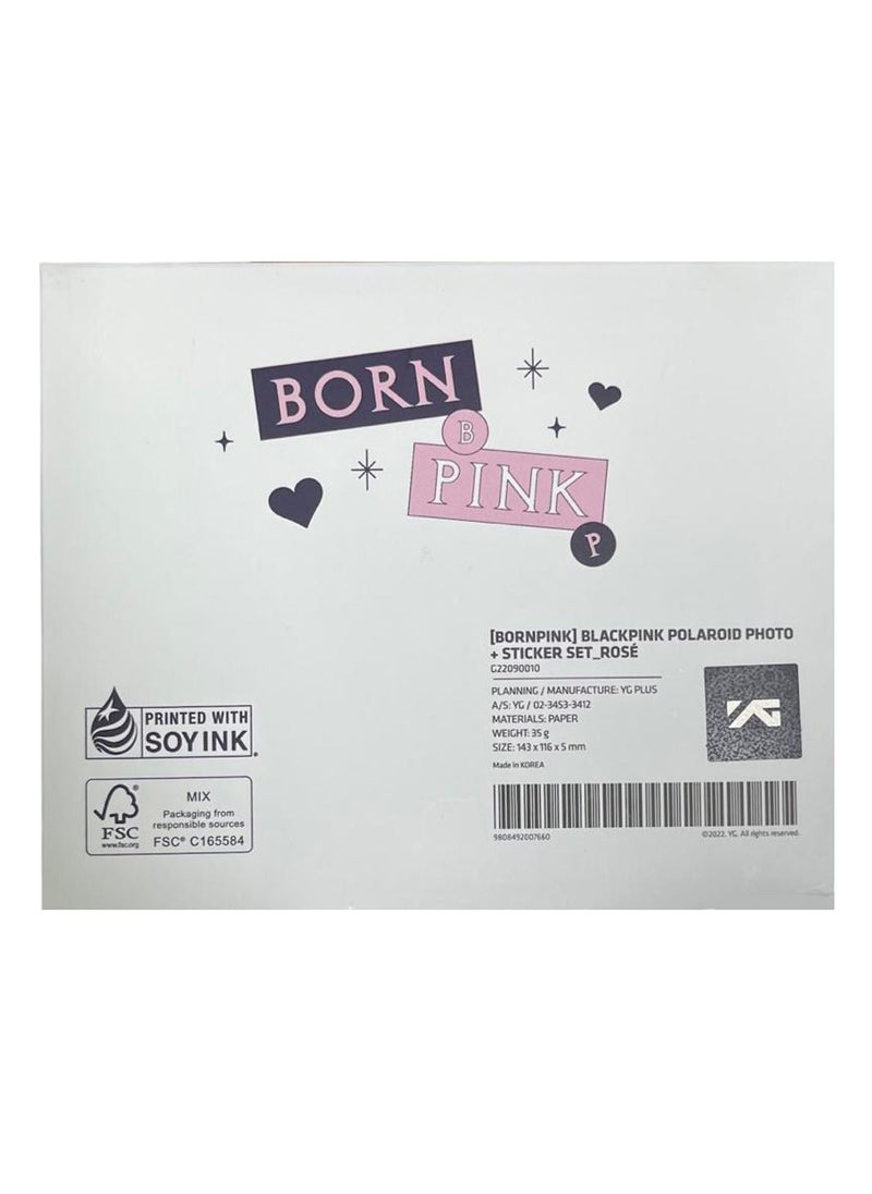 YG Entertainment مجموعة صور وملصقات بولارويد الرسمية لفرقة Born Pink من Blackpink - النسخة الوردية  - Image 2
