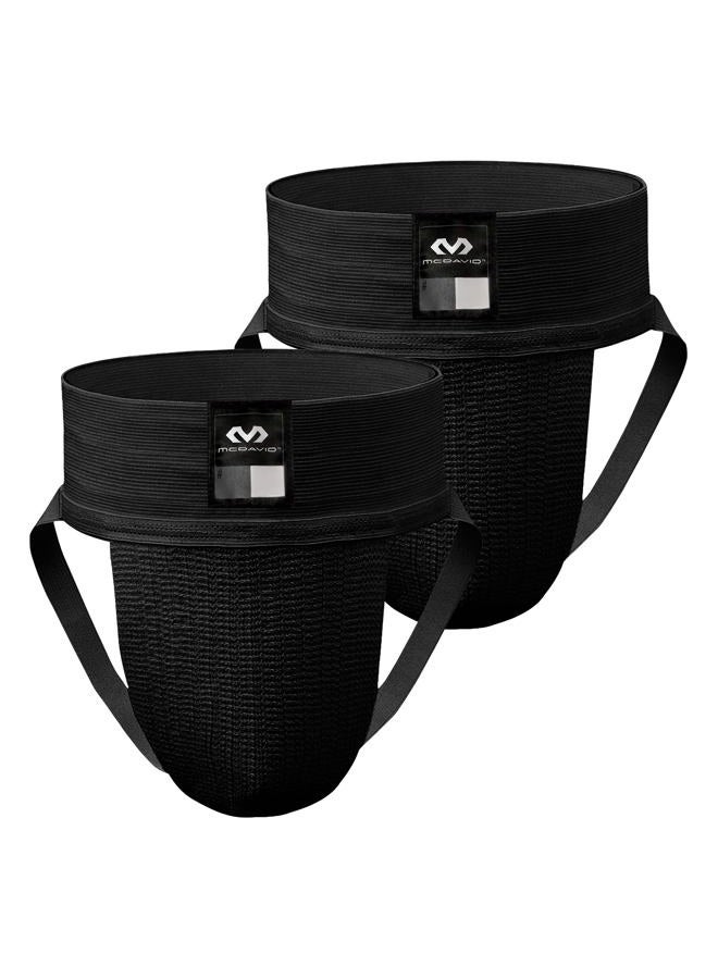 McDavid Men's Athletic Supporter Jockstrap, Lightweight & Protective Design with Wide Waistband for Comfort & Support, Cup Not Included, Black, Adult S, 2-Pack - Image 1