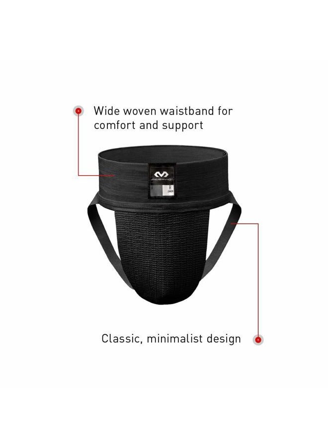 McDavid Men's Athletic Supporter Jockstrap, Lightweight & Protective Design with Wide Waistband for Comfort & Support, Cup Not Included, Black, Adult S, 2-Pack - Image 3