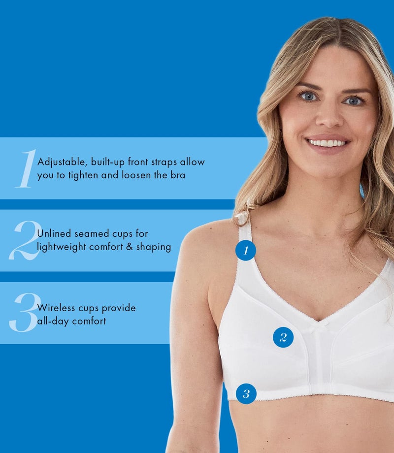 Bestform Women's 5006825 Comfortable Wireless Cotton Bra with Unlined Seamed Cups - Image 5