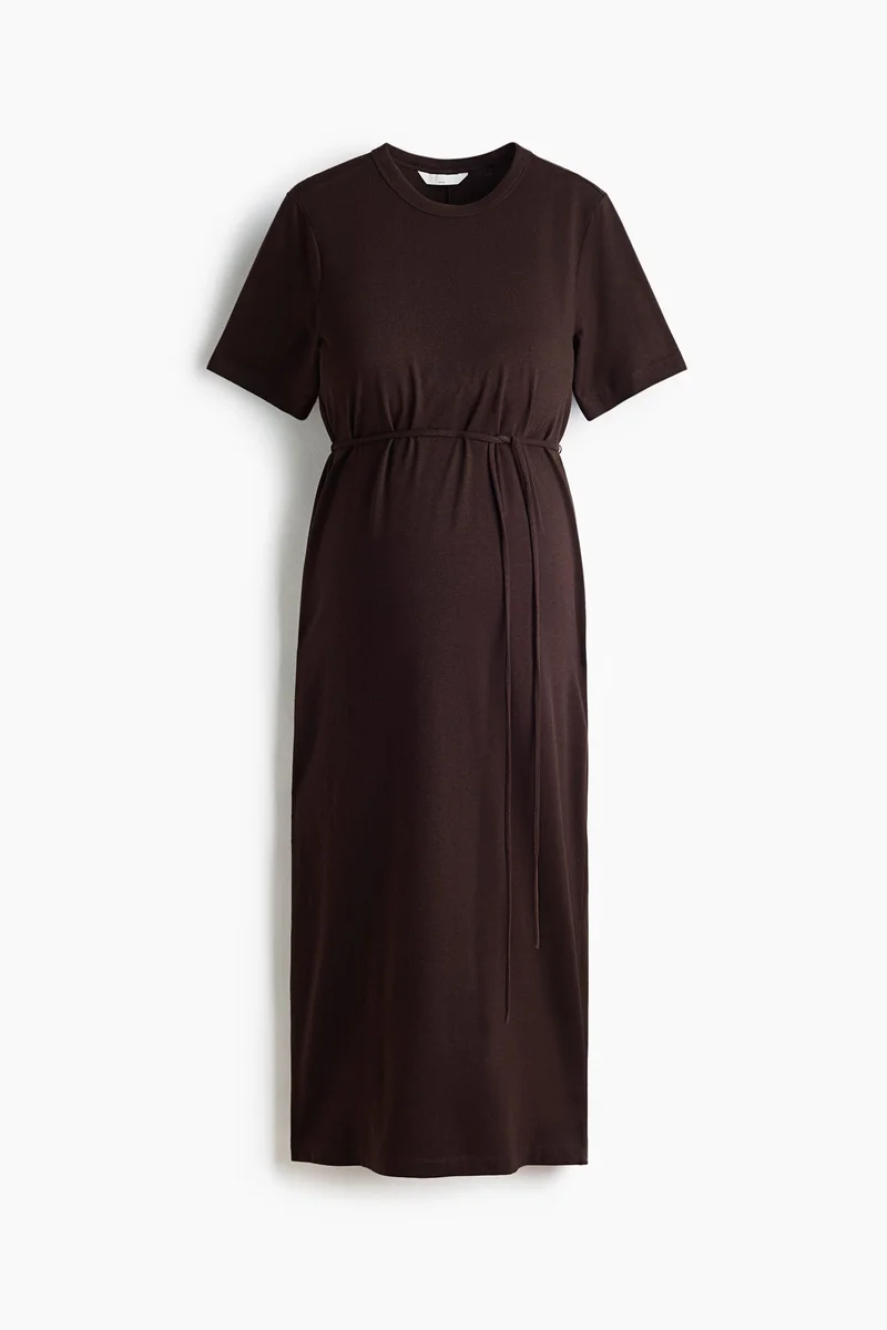 H&M  MAMA Tie-detail T-shirt dress for Women | Best Price UAE