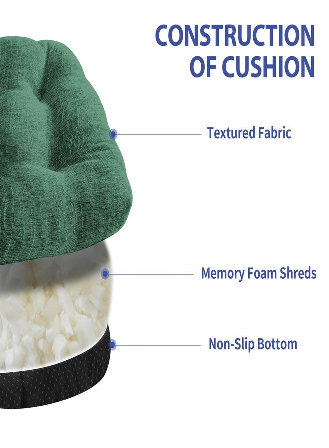 IPYNBAP Chair Cushions for Dining Chairs, 4” Thick Kitchen Chair Cushions, 15.5x15.5 Tufted Indoor Seat Chair Pads, Set of 4, Dark Green - Image 4
