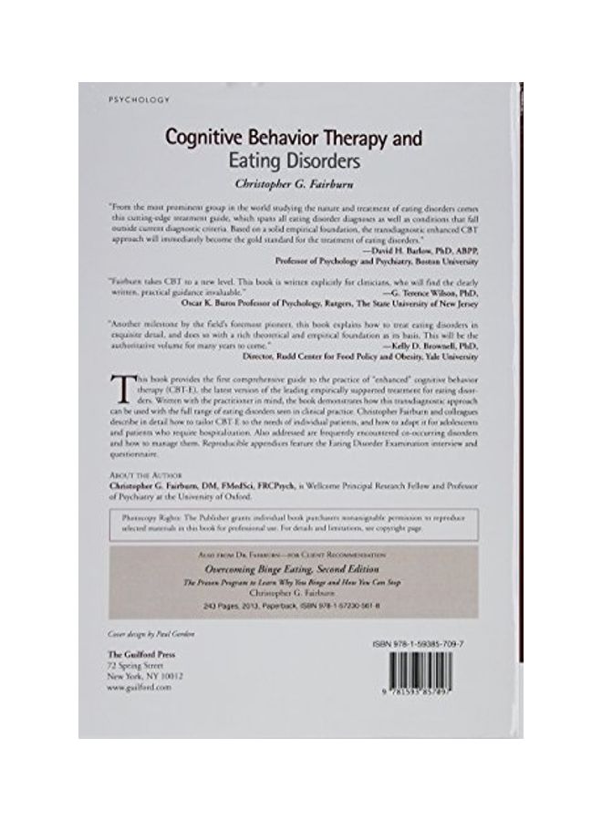 Cognitive Behavior Therapy and Eating Disorders