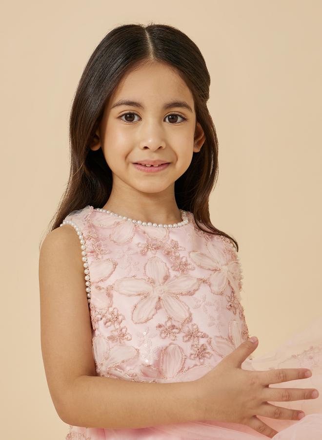 Styli Embellished Mesh Sleeveless Dress - Image 4