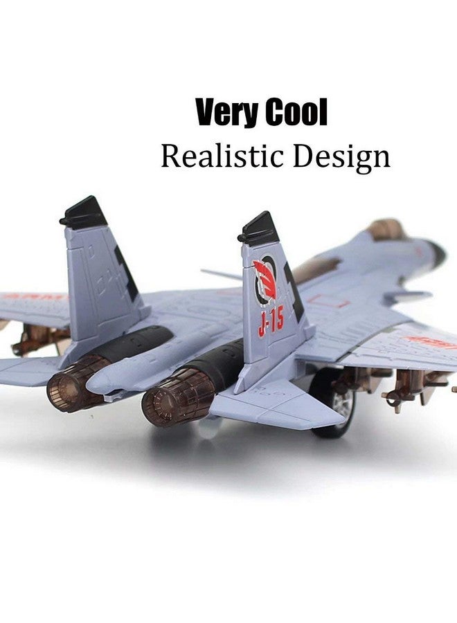 QIAONIUNIU Toy Airplane Model Planes Alloy Pull Back Fighter for Boys with Flashing Lights, Real Jet Sound (Yellow) - Image 3