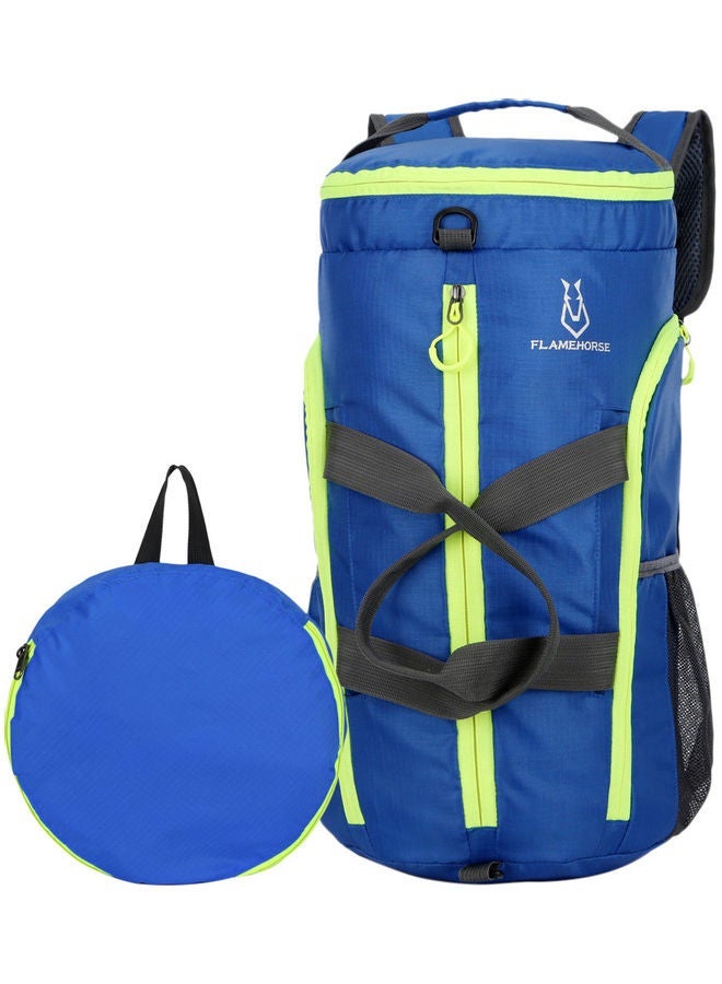 NIBEMINENT Outdoor Sports Duffel Foldable Backpack Shoulder Bag 26x3x26cm - Image 1